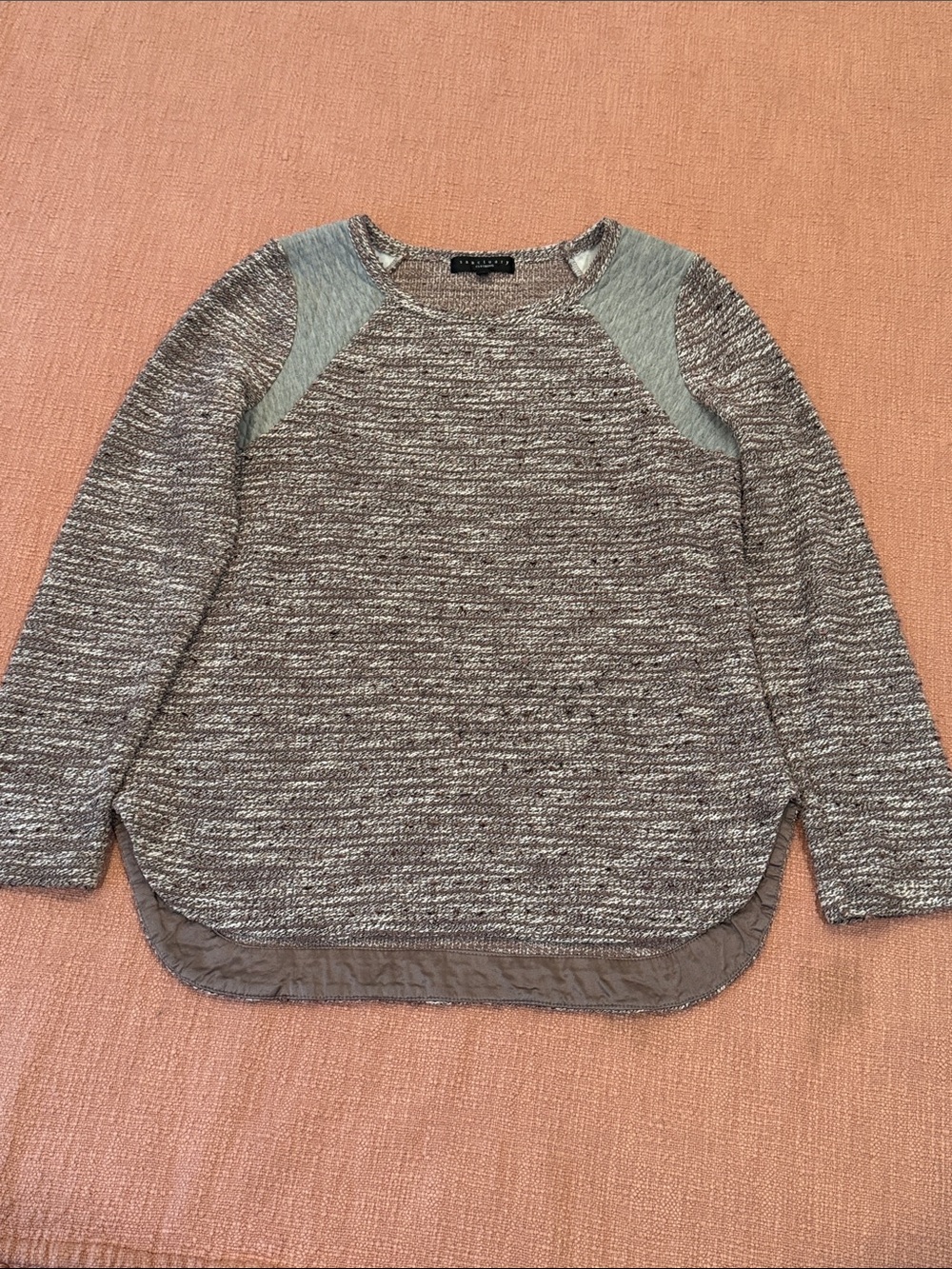 Sanctuary med wm’s Brown & light purple Marled Crewneck Sweater